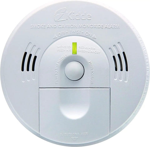 Hardwired Smoke And Carbon Monoxide Detector Interconnected Combo Alarm With Battery Backup Two Pack Voice Alerts LED Indicators
