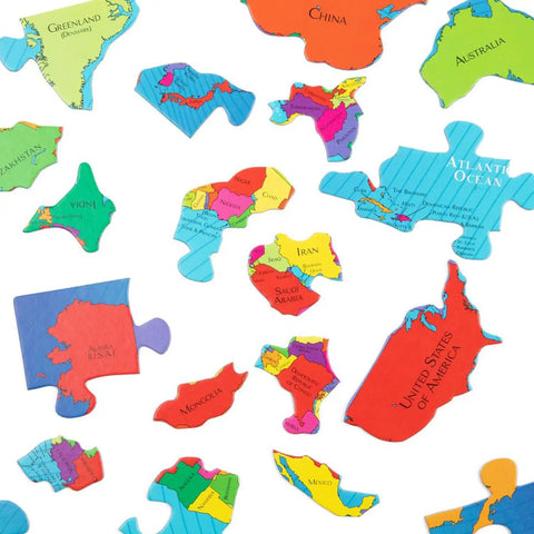 World Map Geography Puzzle For Kids 68 Piece Educational Puzzle Game Learn Countries Capitals States And Provinces With Fun Maps