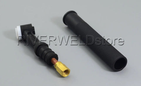 WP-9F SR-9F TIG Welding Torch Head Flexible Body 125 Amp Air Cooled shown in close-up detail