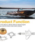 Prop Nut And Lock Tab Washer Kit For Outboard Motors 30 Hp To 60 Hp Replacement 18-3702 Includes 1 Prop Nut And 2 Tab Washers