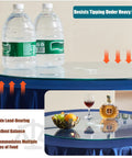 Tempered Glass Lazy Susan Tabletop Organizer With Smooth Silent Spin Large Serving Tray showing stability under load.