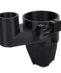 CNC Router Dust Shoe With 65 Mm Brush Cleaner for 1500w Spindle Motor, black resin, 65mm spindle fit for woodworking.