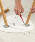 Installation of 10 Pack No Drill Strong Screw Rod Furniture Pads With Suction Cups Non Slip Floor Protectors for tables.