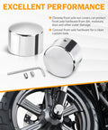 Chrome Front Axle Nut Covers for Harley Davidson Bikes CNC Aluminum Axle Nut Caps Fit Softail Touring Road King Street Glide