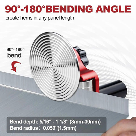 Sheet Metal Roller Break Bender For 40 To 180 Degree Bends Pro Grade Single Station Disc Bender with detachable disc