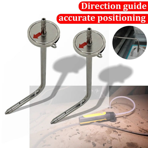 2 Pack Static Pressure Probes for HVAC Systems and Pitot Tubes, Compatible with Fieldpiece JL3KM2 SDMN5 SDMN6 ADMN2, Pull Ring Design with Strong Suction, Easy Connection, Precise Readings for Ductwork Diagnostics, two metal probes with angled tips