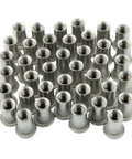 Rivet Nut Assortment Kit Stainless Steel One Quarter Twenty Flat Head Knurled Rivet Nuts For Metal Plastic And Fiberglass Installations