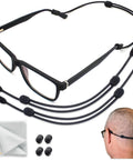 Glasses Strap Holder No Tail With Length Adjusters For Wide And Narrow Temples showcasing adjustable lanyard and accessories