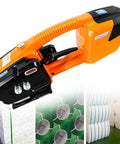 Handheld Automatic Hot Melting Strapping Tool For 13 To 16 Mm Pp Pet Straps With Rechargeable Battery, ergonomic design and efficient heat weld technology.