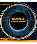 Bi-Metal 64.5 Inch Bandsaw Blade For Non-Ferrous Metals, One Half Inch Thick, 14 To 18 TPI With Raker Set Teeth packaging