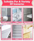Clear Baby Proofing Edge Protectors And Soft Corner Guards Toddler Ready Furniture Cushion Strips Strong Adhesive Transparent Padding for corners and edges.