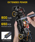 Slick Grip Cordless Electric Screwdriver Set With Heavy Duty Motor And Three Torque Modes For Fast Electronics Repair No Hassle Handy Workbench Essentials in use for detailed gadget assembly.