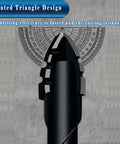 Larouoba black serrated eccentric masonry drill bit, 1/4 in shank, 6 mm diameter, front view
