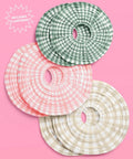 Six Pack Paper Camp Lantern Set In Pink Green And Tan For Bachelorette Parties Birthdays Outdoor Parties And Glamping Decor
