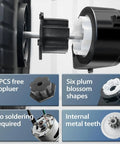 Image of 2 Pack 24V RS555 High Speed Gearbox Upgrade Kit For Kids Ride On Toys, illustrating free couplers and internal metal teeth.