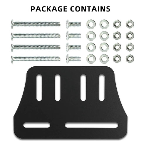 Two Piece Heavy Duty Bed Frame Brackets Modification Plates Adapter Connector For Headboard Footboard Wood Furniture Gap Fixer Dead Set Reliable With Zero Wiggle Room Built Different To Keep Your Frame Locked Tight Tonight screws, washers, and nuts in package.