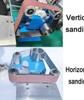 1100W Industrial Bench Sander With Bidirectional Sanding And Brushless Motor High Power Planer For Woodworking Projects, showing vertical and horizontal sanding options.
