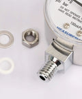 Stainless Steel Pressure Cooker Gauge For Canner And Steam Pressure Gauge, 2 Inch Dial, Lower Mount, Includes Gasket, Washer And Nut