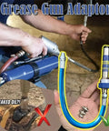 Quick Lock Grease Coupler Adapter Extensions For Grease Fittings shown with rotary handle in use for lubrication