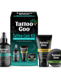 Tattoo Aftercare Kit 3 Piece Set With Antimicrobial Soap, Tattoo Balm, And Healing Lotion for vibrant color and ink care.