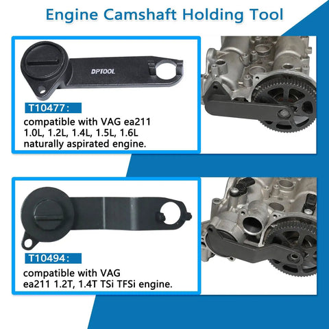 Pro Grade Camshaft And Crankshaft Timing Tool Set For VAG EA211 Engines showing camshaft holding tool for VW Audi Skoda Seat