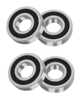 4 Pack Deep Groove Ball Bearings 3/4 X 1-3/4 X 1/2 In With Double Rubber Seals Pre-Lubricated Chrome Steel