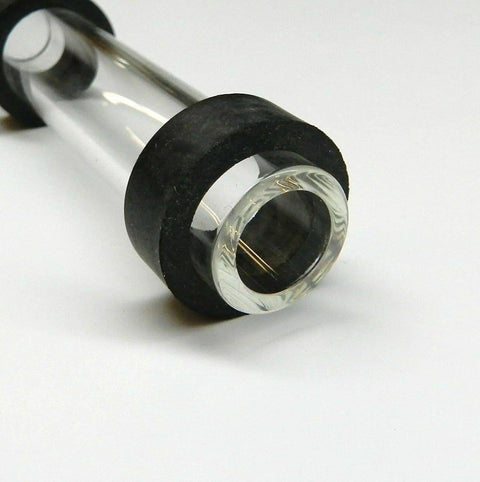 Beefy 6 Inch Glass Sight Tube For Boiler And Steamer Replacement With Rubber Washers Clear Sight Glass 6 In Length 5/8 In OD 3/8 In ID