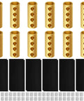 Twelve Pack 6 AWG Wire Connector Nut Kit With Screws And Shrink Tubes For Quick Wiring Connection, 80A Capacity Underground