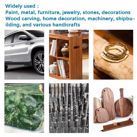 10 Pcs Assorted Wet Dry Sandpaper Sheets 280X230mm for wood, metal polishing and various DIY projects displayed with tools and materials.