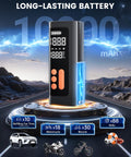 Portable On The Go Tire Inflator Air Pump With Digital Pressure Gauge And Auto Shutoff 3 To 150 PSI Fast Inflation Battery Display