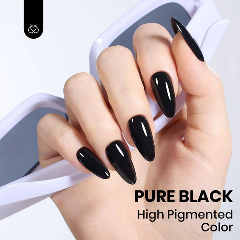Black And White Gel Nail Polish Set 2 x 15ml HEMA Free Monochrome Aesthetics For 4th Of July Nails DIY Mani Art Soak Off LED Friendly