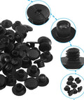 Durable Black Carbon Steel Chicago Screws M5 X 4Mm 50 Piece Heavy Duty Shoulder Bolts for leather crafts in a pack of fifty.
