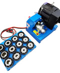 12V Portable Hydraulic Hose Crimper With 13 Quick Swap Dies, compact design, includes various size dies for versatile crimping.