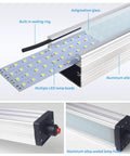 Close-up of LED board and aluminum casing from Magnetic LED Work Light With 44 LEDs, Beefy Gooseneck Lamp, Waterproof IP66, 800 Lumen.