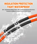180 Piece Heat Shrink Tubing Kit With Adhesive Lined Three To One Shrink Ratio For Electrical Insulation And Marine Wire Repair, 7 Sizes, Durable Waterproof Flame Retardant Tubes Make DIY Repairs A Breeze showing waterproof tubing on orange wires