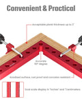 7.1 Inch 90 Degree Positioning Squares Right Angle Clamps For Woodworking with anodized aluminum alloy, dual scale, and long L bolt
