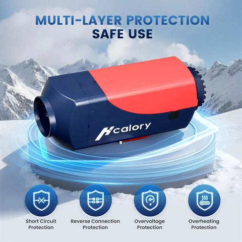 8Kw Diesel Air Parking Heater For Rv Garage Van Truck With Smart App Control, featuring multi-layer protection design.