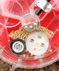 Walk Behind Seed Planter For Home Gardens With Six Seed Openings Clear Seed Storage Box No Fuss Easy To Use Hand Push Roller