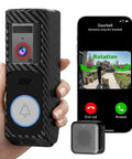 Hand holding Wireless Video Doorbell With Chime And HD Camera, Long Battery Life, 92 Degree Wide View And Pan, AI Motion Detection