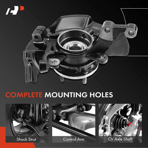 Front Right Steering Knuckle And Wheel Bearing Hub Assembly For Hyundai Sonata 2011 2.0L With Sport Suspension Passenger Side Replacement