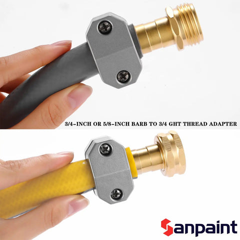 Durable Aluminum And Zinc Garden Hose Coupling Kit For Five Eighth And Three Quarter Inch Hoses, Male And Female Fittings