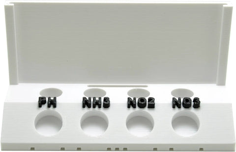 Awesome Aquarium Test Tube Holder Rack For API Freshwater Master Test Kit 4 Slot Tube Rack White Dual Function Drying Rack