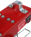Heavy Duty Electric Hoist With 1543 Lbs Capacity And Dual Rope Modes For Garage Or Warehouse, red motor body and hardware details.