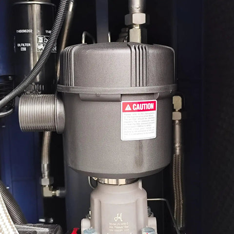 Heavy Duty 50 HP Rotary Screw Air Compressor Pump With Massive 219 CFM Flow Rate And 125 PSI Max Pressure Runs On 460 Volt 3 Phase 60Hz Motor For Industrial Workshop Jobs That Need Serious Power