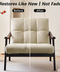 Before and after comparison of a couch restored with Top Shelf Leather Recoloring Balm And Rich Color Restorer Conditioner For Couches Faded Sofas Scratch Remover No Fuss Touch Up Slick Formula Snaps Dry Cracks Back To Life Solid Gear Refresh.