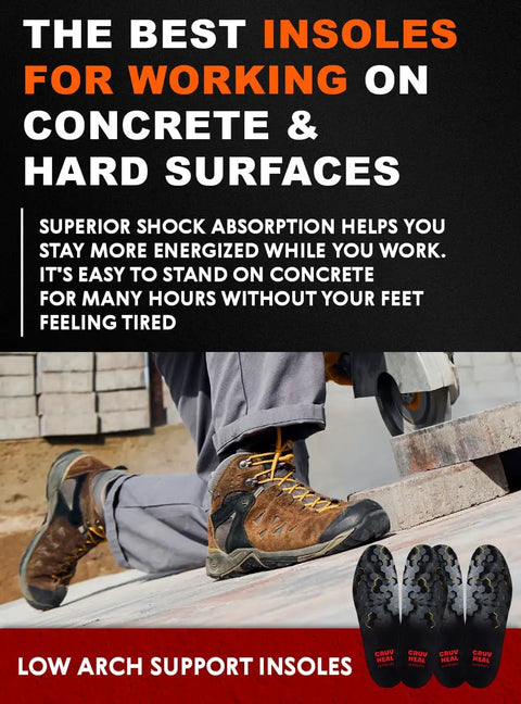 Two Pack Work Boot Insoles For Men Full Length Cushioned Shoe Inserts Low Arch Support Shock Absorbing Pads Keep Your Kicks Fresh All Day Long Reduce Foot Fatigue Walking Or Standing On Hard Surfaces Rock Solid Comfort