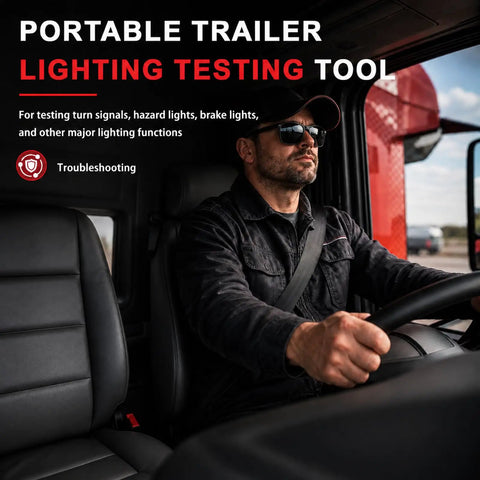 7 Way Round Pin Trailer Plug Tester With LED Indicators Replaces 7865L For Trucks And Trailers, truck cab lighting tester