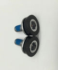Pair of Hex Crank Arm Bolts With 8mm Allen Key, Capless Bottom Bracket Hardware, M8 Thread, 18mm Long, Steel Construction, Top View