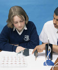 Two students using Hands On Magnetic Field Demonstrator Kit For Kids Science Education With Storage Box And Magnetic Needles Included