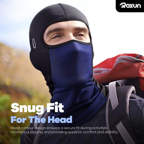 Ice Silk Cooling Balaclava Face Mask For Summer Sweat Wicking Comfort Mesh Breathable UPF 50 Plus Sun Protection For Cycling Motorcycling